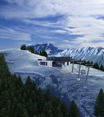 Ein Rendering des neuen Projekts im Brandnertal. | © Melzer & Hopfner Ingenieurgesellschaft